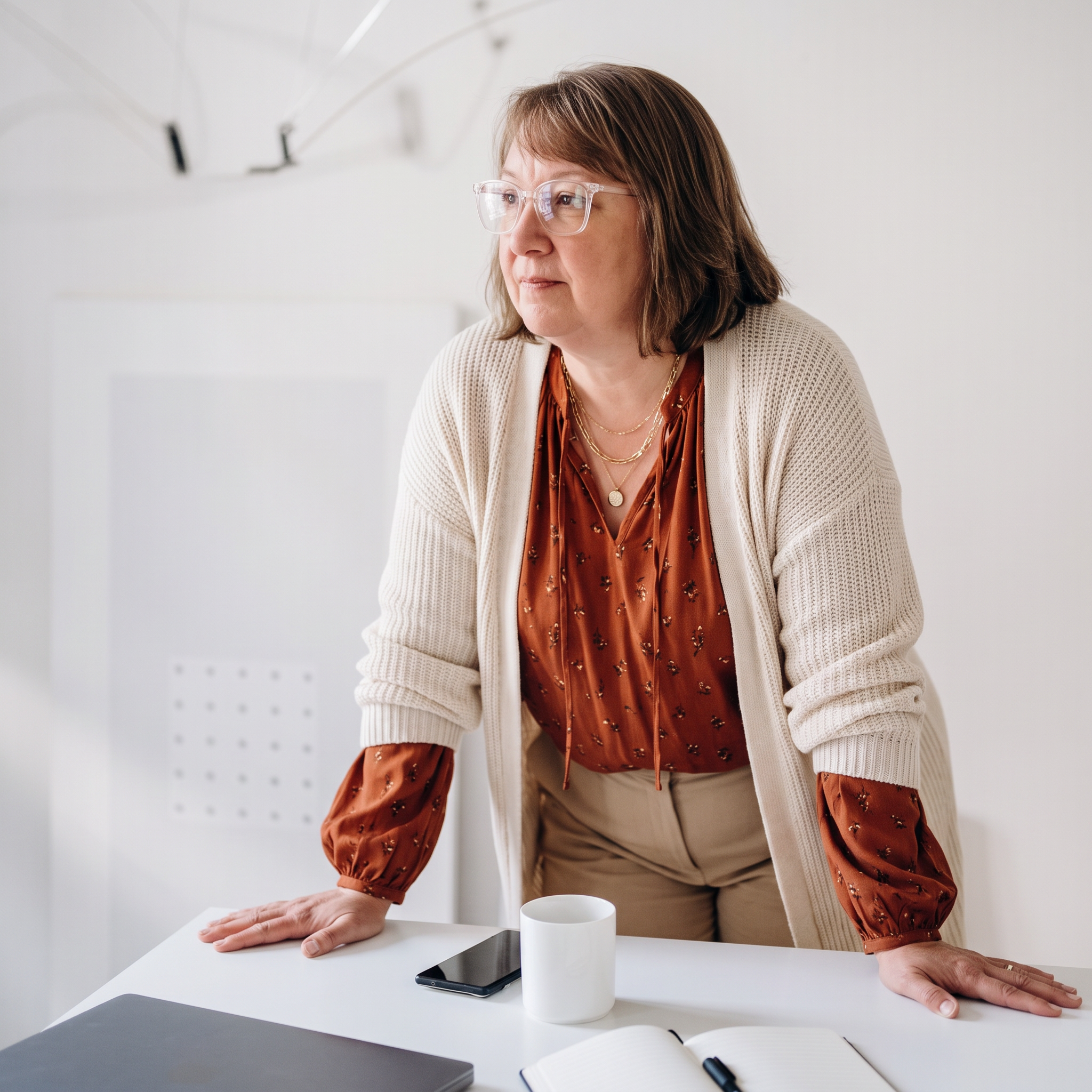 Becky Swanson standing at desk
